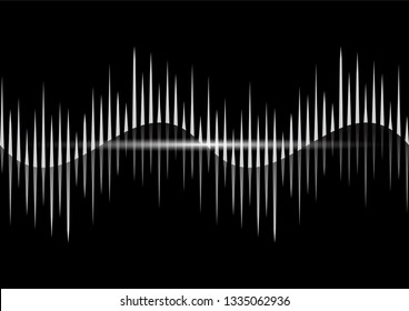 line soundwave abstract background with voice music technology