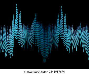 line soundwave abstract background with voice music technology