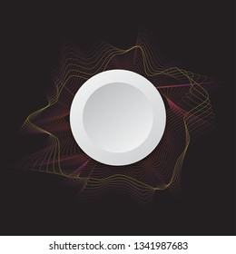 line soundwave abstract background with voice music technology