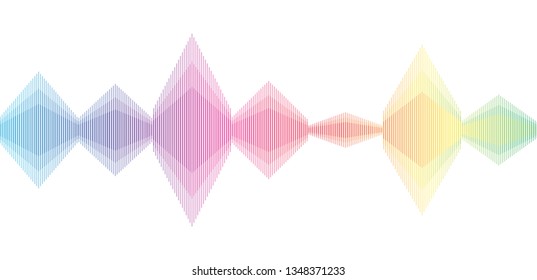 line soundwave abstract background with voice music technology