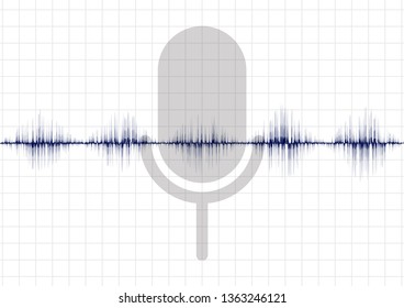 line soundwave abstract background with voice music technology