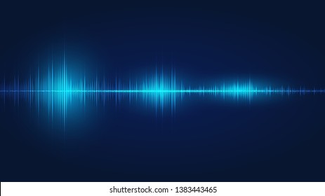 line soundwave abstract background with voice music technology