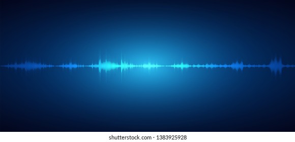 line soundwave abstract background with voice music technology