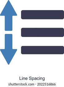 Line Spacing or Editing Tools Icon Concept