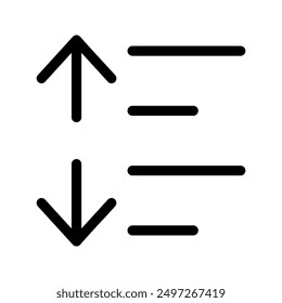 Line Spacing Icon Vector Symbol Design Illustration