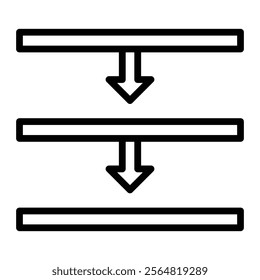 Line Spacing Vector Line Icon Design