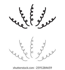 line sparkle icon. comic style decorative lines, burst effects, and dynamic radial patterns  for enhancing with energetic visual element. Vector illustration. EPS 10 AI
