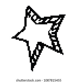 line sparkly flat star in the sky design