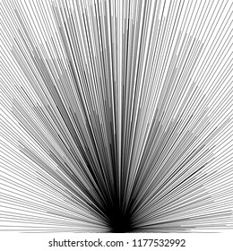 Line speed Abstact Vector, retro comic style background, speed motion black starburst straight lines.