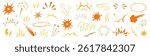 Line speed cartoon effect, boom explosive motion line element set. Comic boom burst, explosive smoke, line speed cartoon vector icon. Hand drawn sketch doodle action effect. Vector illustration