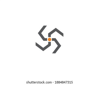 line and spider leg concept logo design icon