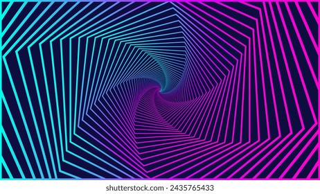 Fondo abstracto espiral de la línea. Fondo de degradado de línea abstracta con color brillante se puede utilizar en diseño de portada, diseño de libro, póster, volante, sitio web. EPS 10