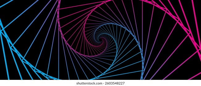 Line spiral abstract background. Abstract line gradient background with shiny color can be used in cover design, book design, poster, flyer, website.
