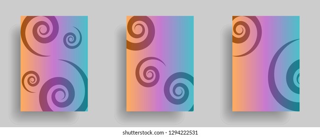 Line spiral abstract background.Curl ornament floral endless waves strokes.Sea aqua water swirl decoration texture.Vector for print or fabric textile.Cover for tile,flyleaf,wrapping. - Vector