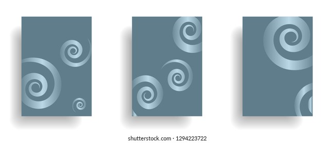 Line spiral abstract background.Curl ornament floral endless waves strokes.Sea aqua water swirl decoration texture.Vector for print or fabric textile.Cover for tile,flyleaf,wrapping. - Vector