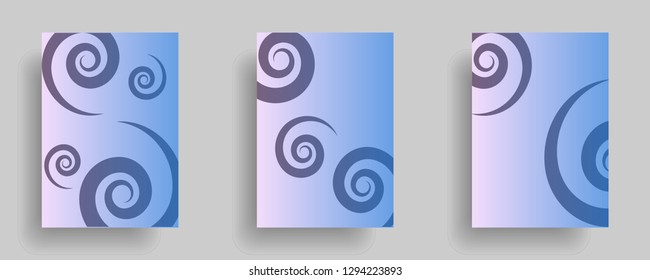 Line spiral abstract background.Curl ornament floral endless waves strokes.Sea aqua water swirl decoration texture.Vector for print or fabric textile.Cover for tile,flyleaf,wrapping. - Vector