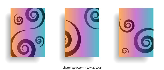 Line spiral abstract background.Curl ornament floral endless waves strokes.Sea aqua water swirl decoration texture.Vector for print or fabric textile.Cover for tile,flyleaf,wrapping. - Vector