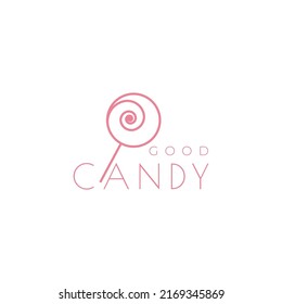 line spiral candy logo design vector graphic symbol icon illustration creative idea