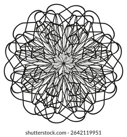 Line spiral icon. Concentric abstract shape. Hand drawn swirl design. Vector sketch form.
