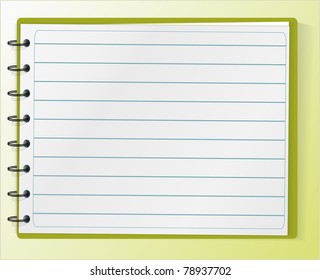 Line spiral notepad