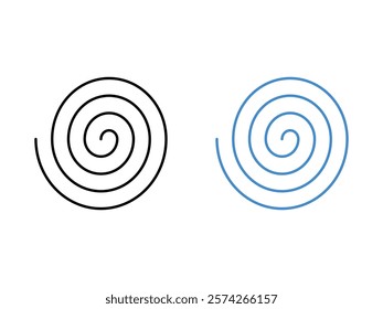 line spiral shape vortex swirl vector illustration on transparent background