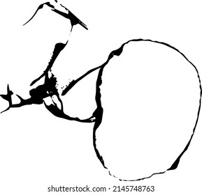 Linie Splash Form.   Schwarze Umrissfarben, die Zierflüssigkeitsform. Versetzen Sie den Splash-Splatter-Skizzenstil. 