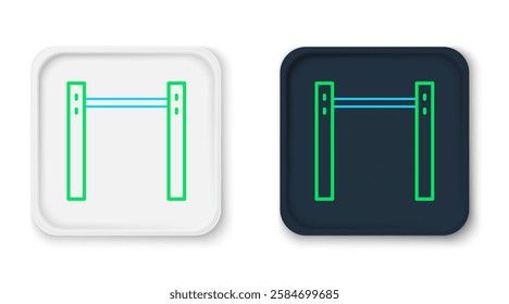 Line Sport horizontal bar icon isolated on white background. Colorful outline concept. Vector