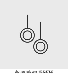 Line sport rings  icon illustration isolated vector sign symbol