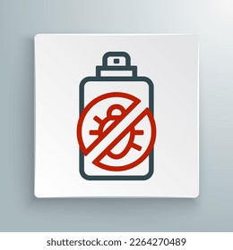 Line Spray against insects icon isolated on white background. Colorful outline concept. Vector