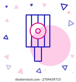 Line Spray kann Düsenmütze Symbol einzeln auf weißem Hintergrund. Farbiges Umrisskonzept Vektorgrafik