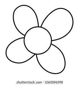 line spring beautiful flower with cute petals