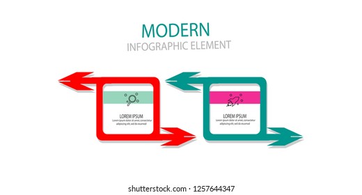line square arrow design infographic template