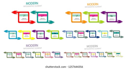 line square arrow design infographic template