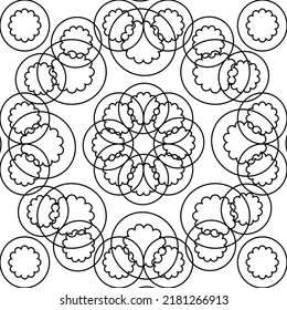 Cuadrado de línea para fondo papel de pared y ilustración de arte sin fisuras textura de diseño gráfico vectorial diseño aislado de moda plana para algodón hermoso patrón colorido de papel artesanal y oveja