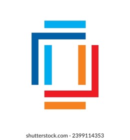 line square business vector logo