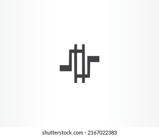 line and square concept logo design