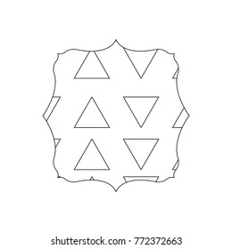 line square with graphic geometric style background