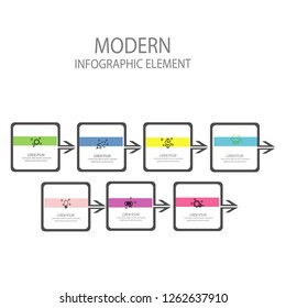 line square infographic template element