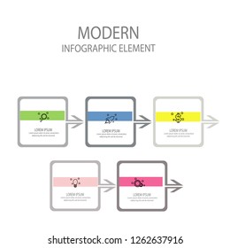 line square infographic template element
