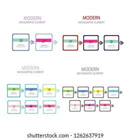 line square infographic template element