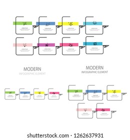 line square infographic template element