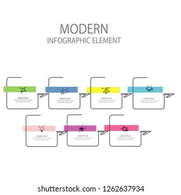 line square infographic template element