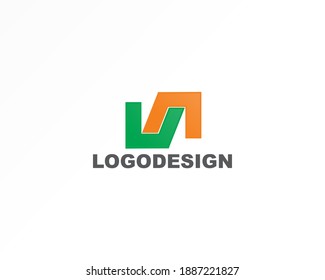 plantilla de diseño de logotipo de forma cuadrada y de línea
