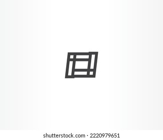 Icono de vector de símbolo cuadrado de línea