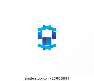 diseño de icono de logotipo corporativo de vector cuadrado y de línea
