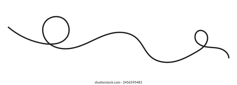 Line squiggle vector decoration element