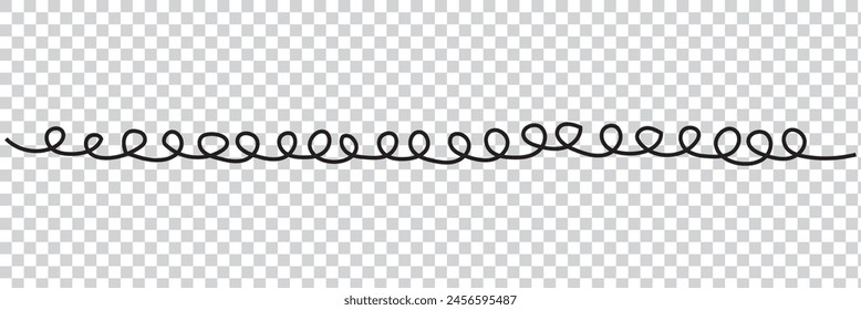 Line squiggle vector decoration element