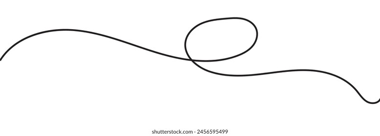 Line squiggle vector decoration element