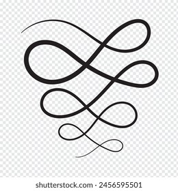 Line squiggle vector decoration element