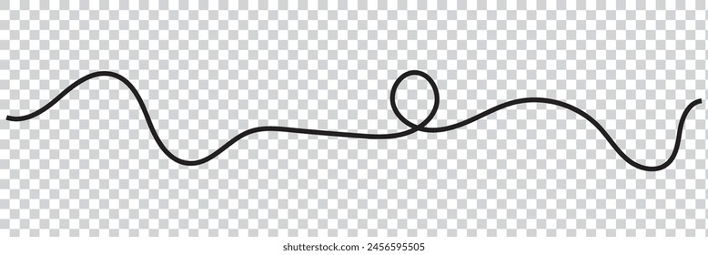 Line squiggle vector decoration element